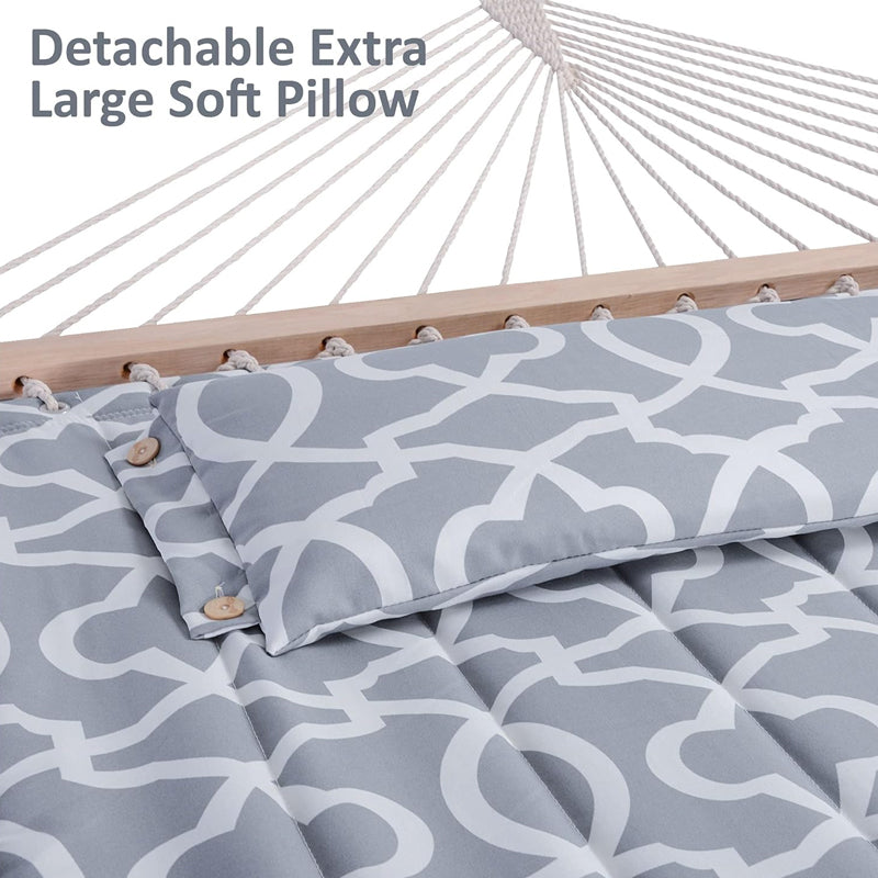 Large Double Hammock 475 lbs Capacity Outdoor Portable Hammock 55 Inch Freestanding Hammock