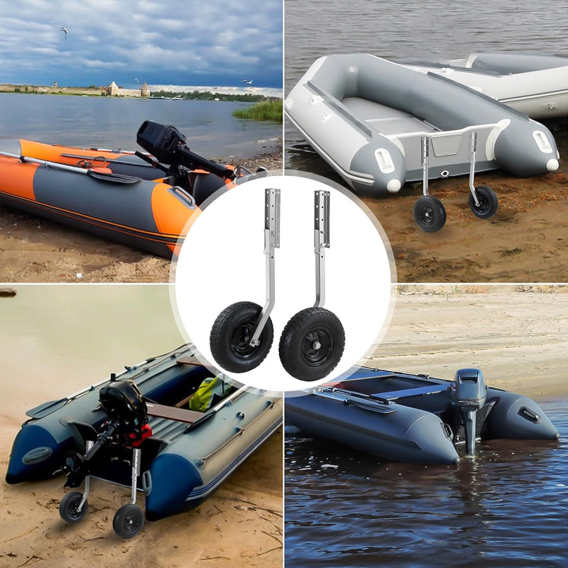 12" Boat Launching Wheels with 500lbs Load Capacity Aluminum Transom Launch Wheels