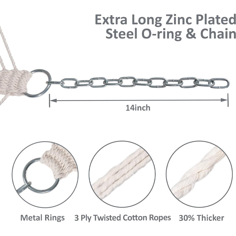 Large Double Hammock 475 lbs Capacity Outdoor Portable Hammock 55 Inch Freestanding Hammock