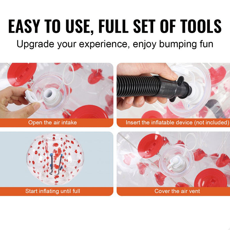 Inflatable Bumper Ball 1-Pack, 5FT Body Sumo Zorb Balls for Teen & Adult, 0.8mm Thick PVC Human Hamster Bubble Balls for Outdoor Team Gaming Play, Outdoor Inflatable Toys