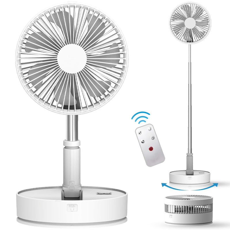 8" Portable Fan Foldable Oscillating Standing Fan 7200mAh Battery Operated Fan for Bedroom Office Travel