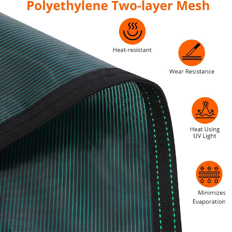 18x34ft Pool Safety Cover Rectangle Cover Winter Pool Cover High Strength Mesh PP Material