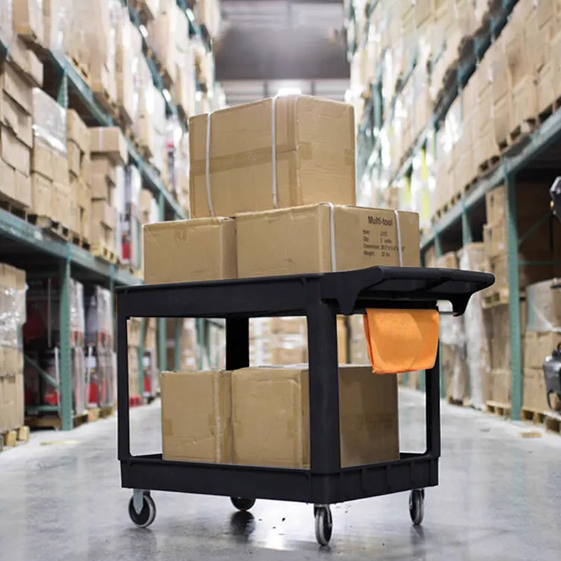 Plastic Storage Transport Tools Utility Service Cart 4 Wheeled Rolling Service Cart Bathroom Storage Cart Rack