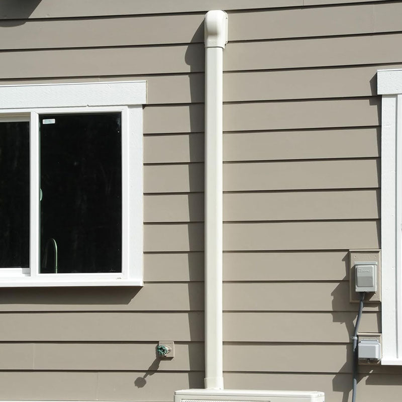 3” 13.5 Ft or 4 inch 13.5FT Mini Split Line Accessories Set Cover PVC Decorative Pipe Line Cover for Ductless Mini Air Conditioners and Heat Pumps with Flexible Duct