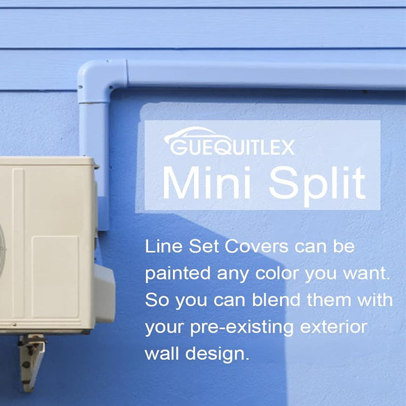 Mini Split Line Accessories Set Cover PVC Decorative Pipe Line Cover For Air Conditioner for Outside Heat Pumps Tubing Cover