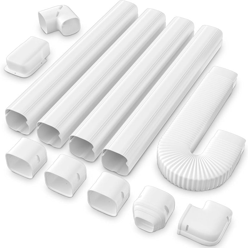 4'' 16Ft Mini Split Line Accessories Set with Flexible Pipe Central AC and Heat Pumps-Full Set