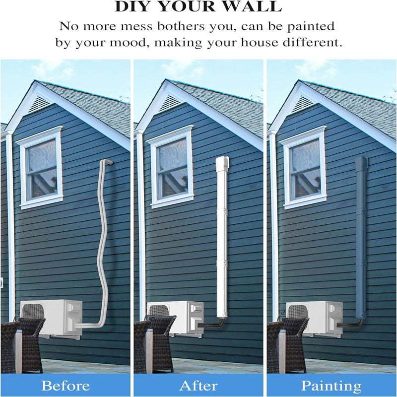 4'' 16Ft Mini Split Line Accessories Set with Flexible Pipe Central AC and Heat Pumps-Full Set