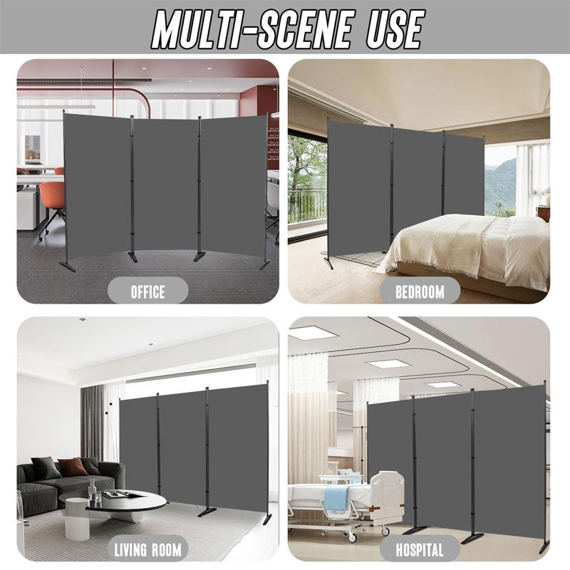 Indoor Room Divider, Portable Office Partition, Room Divider Wall Screen 3 Pieces, Folding Partition Privacy Screen Wall