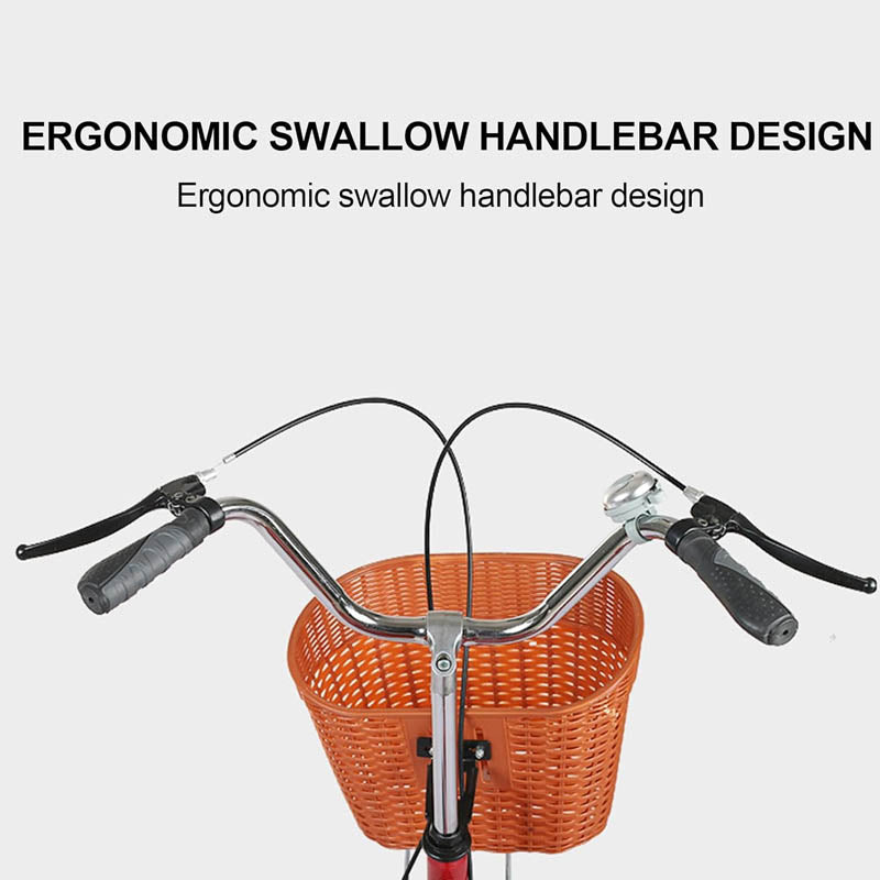 16 inch Adult Tricycle with Back Cargo Basket and Comfortable Seat Foldable Bicycle for Seniors Women Men