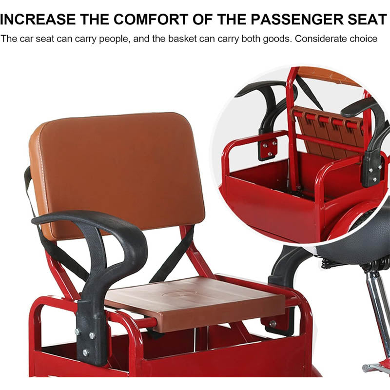 16 inch Adult Tricycle with Back Cargo Basket and Comfortable Seat Foldable Bicycle for Seniors Women Men