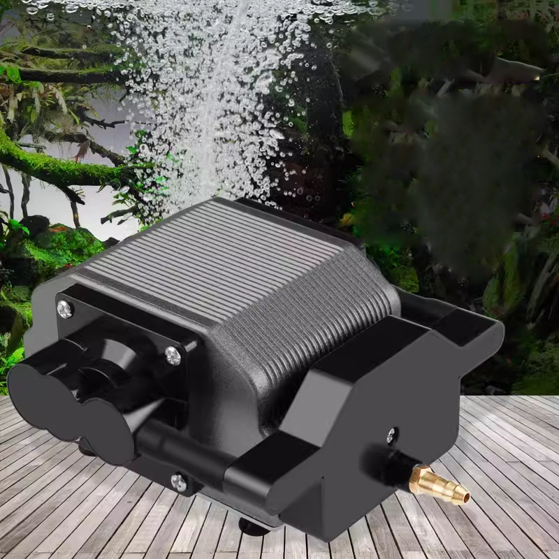 Pond & Lake Aeration System ,Pond Aeration Kit, 2 Outlet Pond Aerator, 5 W All-in-One Pond Air Pump Kit with Air Stone, Check Valve, Air Tubing for Pond, Fish Tank, Aquarium, Hydroponics