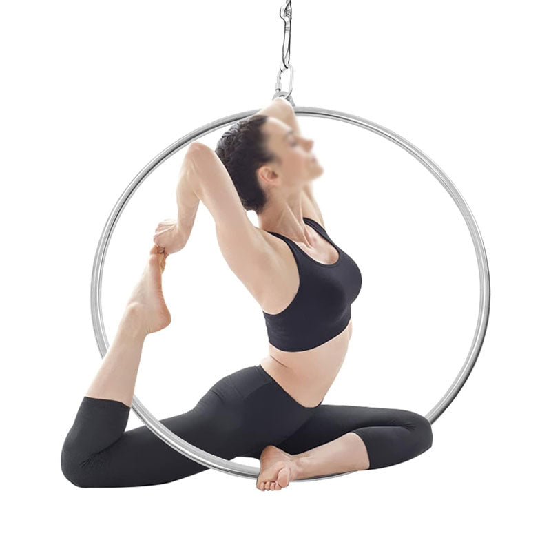 Aerial Hula Hoop Kit 35 Inch/90cm, Aerial Yoga Hula Hoop Equipment Full Set For Fitness Dance Training Performance