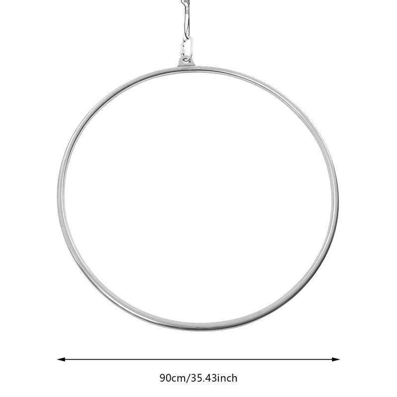 Aerial Hula Hoop Kit 35 Inch/90cm, Aerial Yoga Hula Hoop Equipment Full Set For Fitness Dance Training Performance