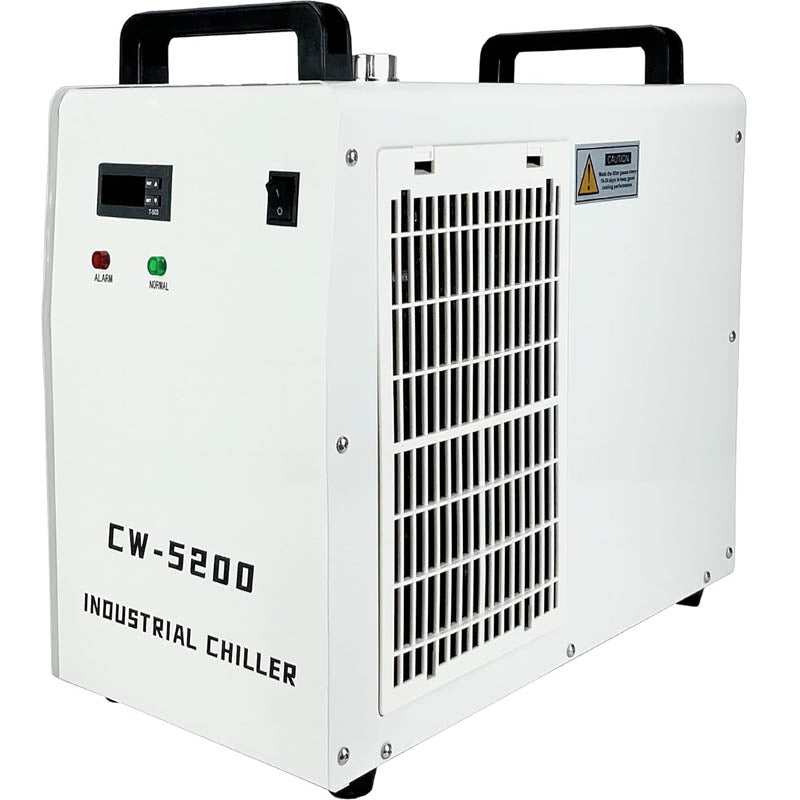Air-Cooled Industrial Chiller 7L 0.9HP 5475btu/h 4.22gpm Water Cooling System for 40w-150w CO2 Laser Engraving & Cutting