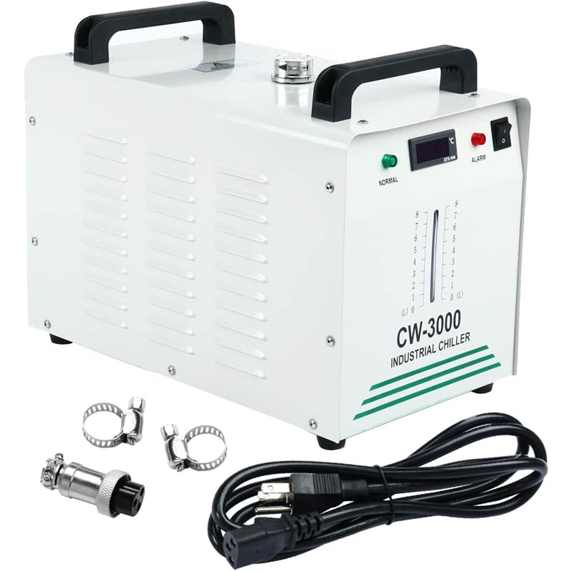 Air-Cooled Industrial Chiller CW-3000 Water Chiller 110V 8L Industrial Water Chiller for 60W 80W Laser Engraving Machine