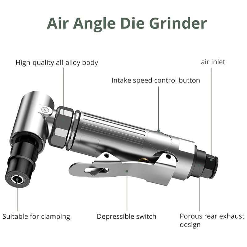 Pneumatic Wind Mill, Engraving Grinder, Rust Remover, Polishing Color Set Chuck 1/4