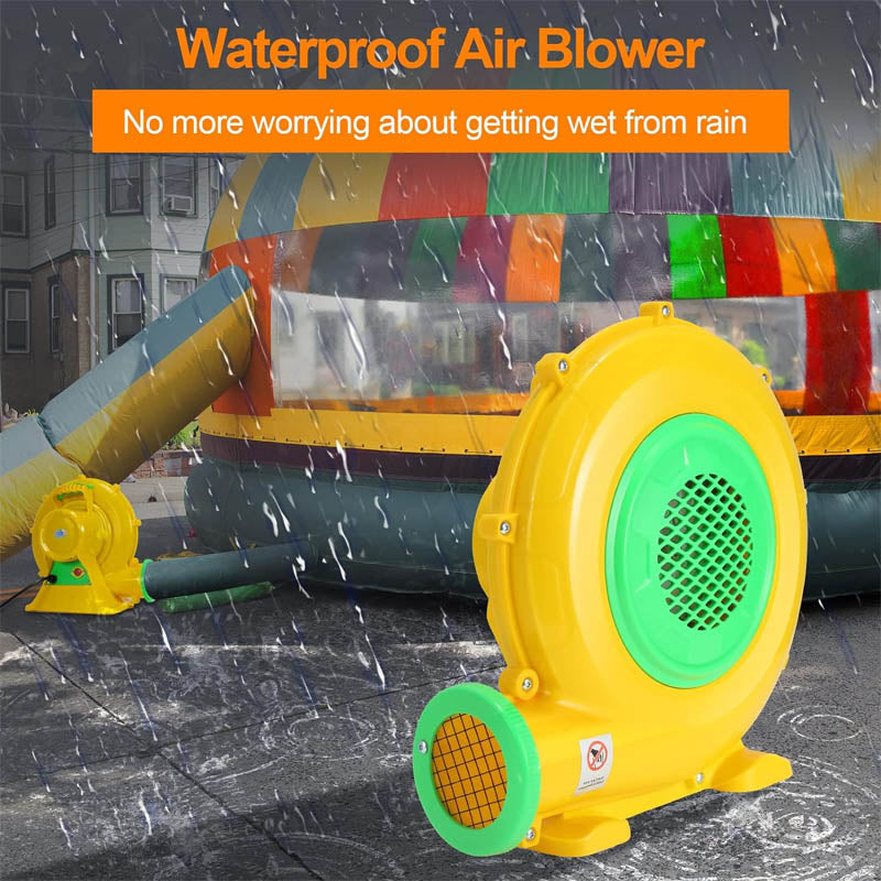 370W 0.5HP Air Blower Commercial Air Blower Double-sided Fan Blade for Small Bouncy Castle Jump Slides Inflatable Arch