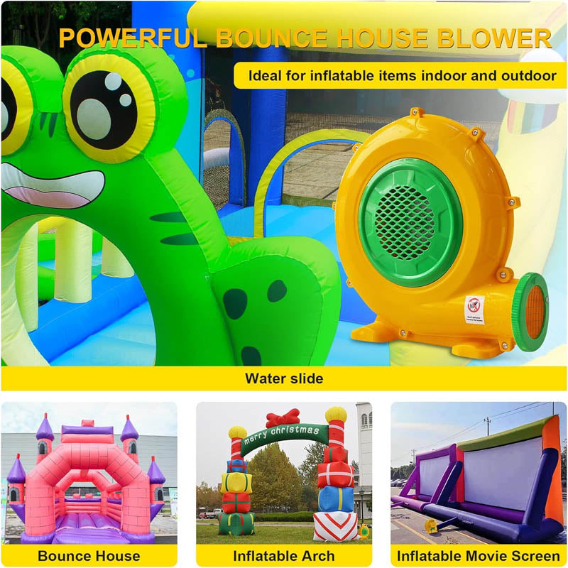 Air Blower 750W Bounce House Blower for Inflatable Water Slide Commercial Bubble House, Bouncy Castle, Indoor & Outdoor