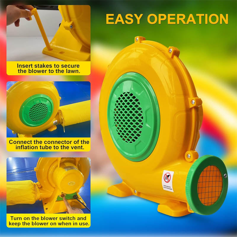 Air Blower 750W Bounce House Blower for Inflatable Water Slide Commercial Bubble House, Bouncy Castle, Indoor & Outdoor