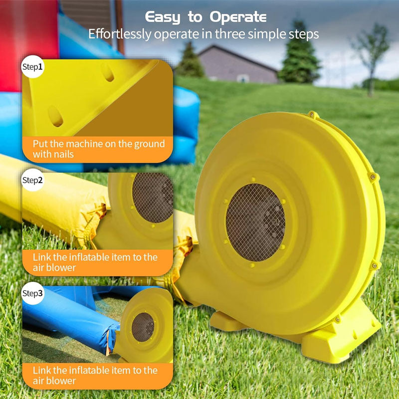 Air Blower 1200W 1.5 HP Inflatable Bouncer Blower for Bounce House,Bouncy Castle, Jumper, Water Slide,Inflatable Arch