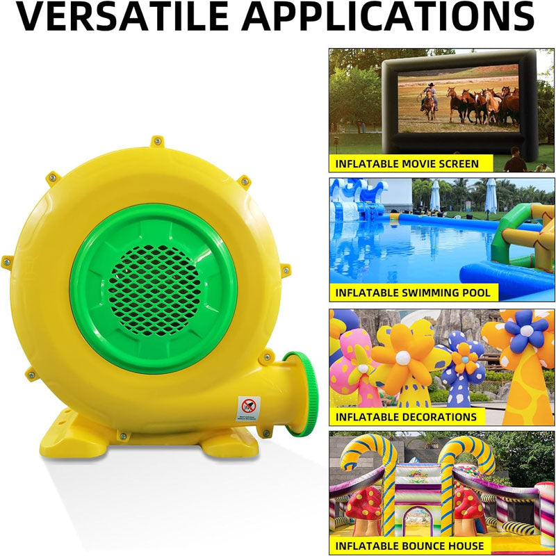 Air Blower 480W 0.64HP Bounce House Blower for Inflatable Bounce House Bouncy Castle Jumper Water Slid Blower Corded