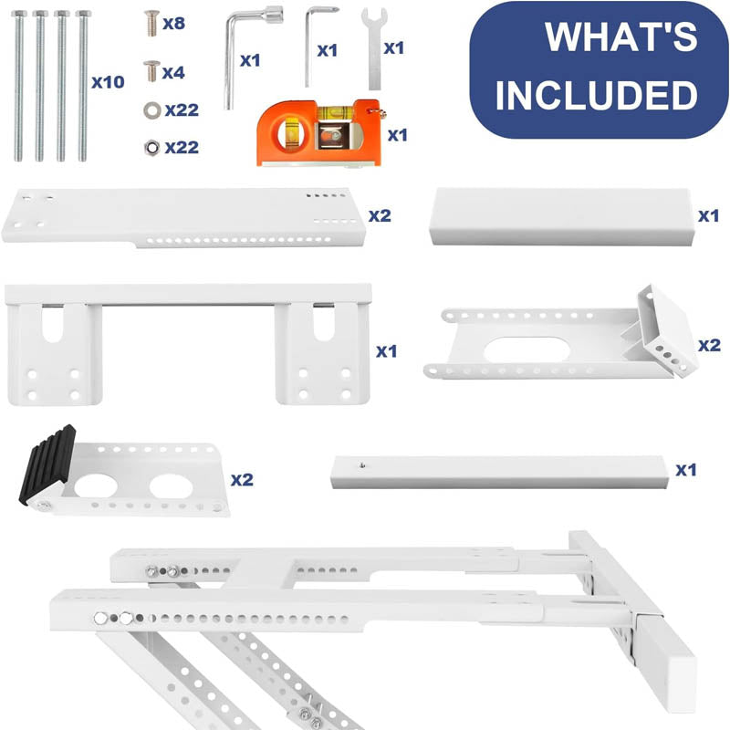 Air Conditioner Support Bracket Max. 220 lbs Load Capacity Heavy Duty Steel Construction AC No Drilling