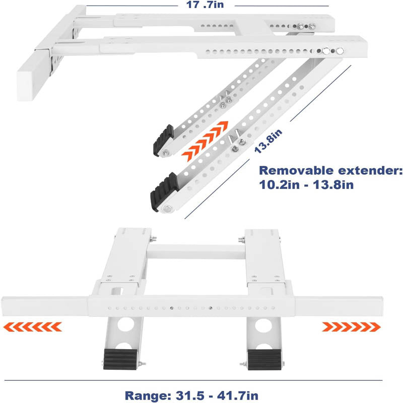 Air Conditioner Support Bracket Max. 220 lbs Load Capacity Heavy Duty Steel Construction AC No Drilling