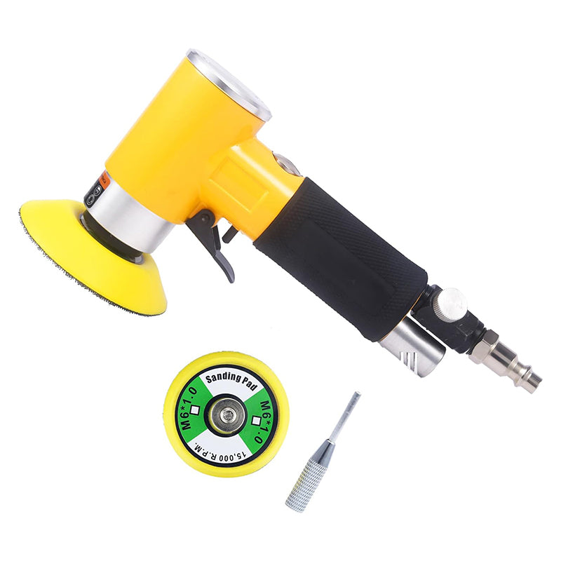 2"3" Mini Air Sander Pneumatic Random Orbital Sander High Speed Air Polisher for Auto Body Work, Woodworking
