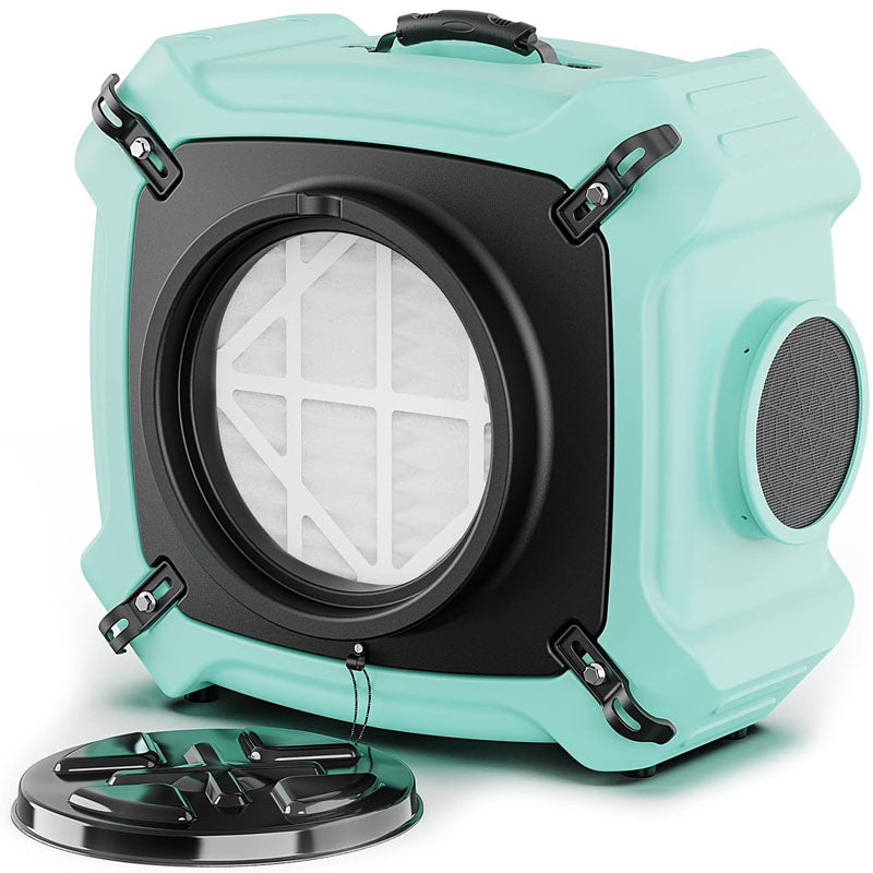 Air Scrubber with 3-Stage Filtration Stackable Negative Air Machine 770 CFM for Home, Industrial and Commercial Use Green