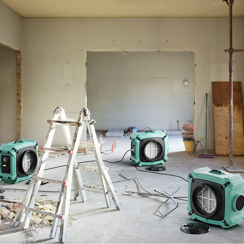 Air Scrubber with 3-Stage Filtration Stackable Negative Air Machine 770 CFM for Home, Industrial and Commercial Use Green