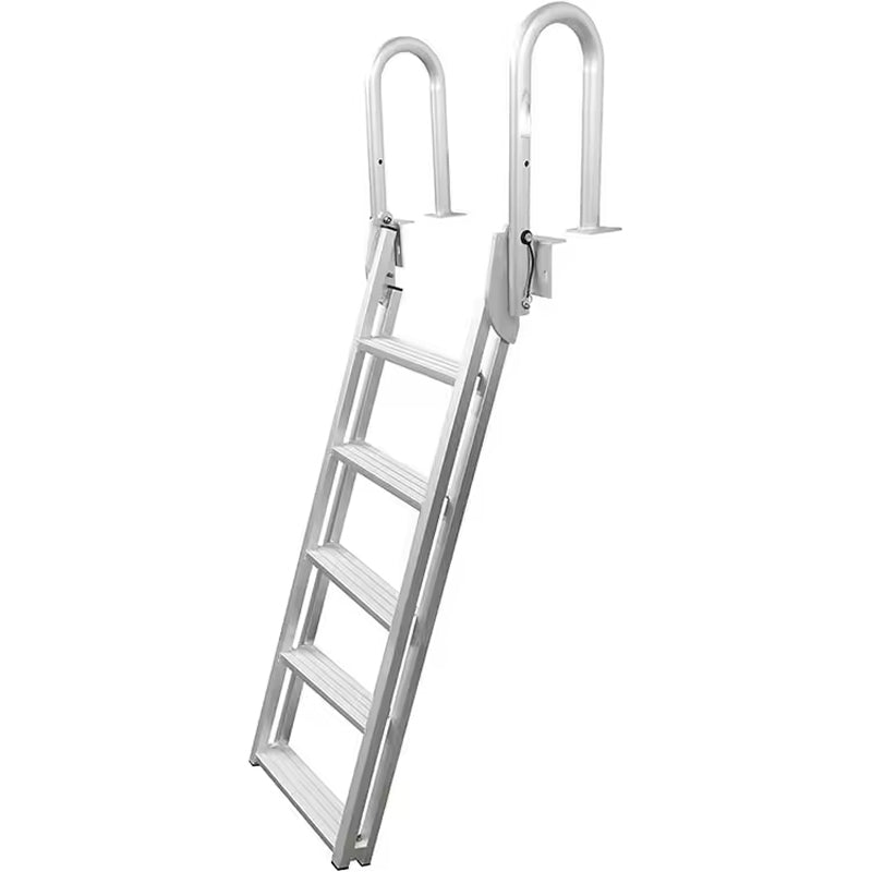 Step Ladder 4"Aluminum For Boat Ship Yacht Ladder Marine Accessory Ladders Dock Ladder Flip Up 5 Steps