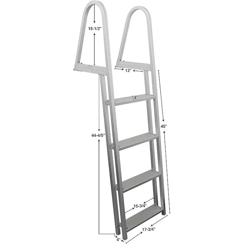 Factory Supply 4 Steps Swimming Pool Boat Step Ladder Extension With Handrail