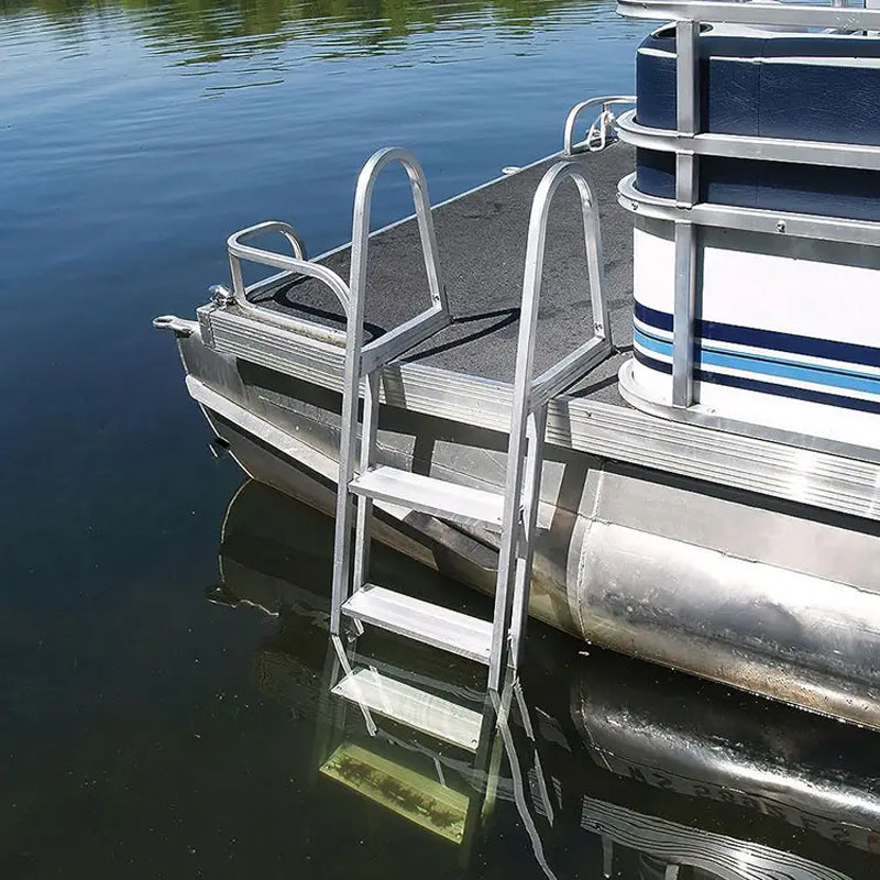 Factory Supply 4 Steps Swimming Pool Boat Step Ladder Extension With Handrail