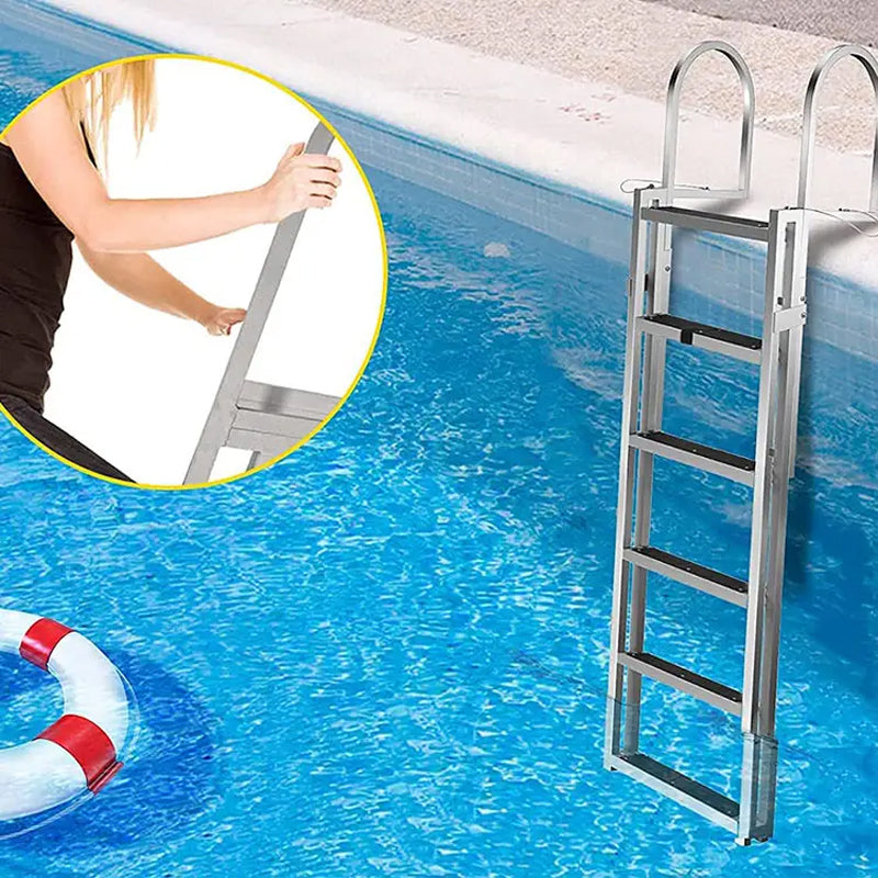 Wholesale 5 Steps Marine Swim Under Platform Above Ground Pool Boat Ladder