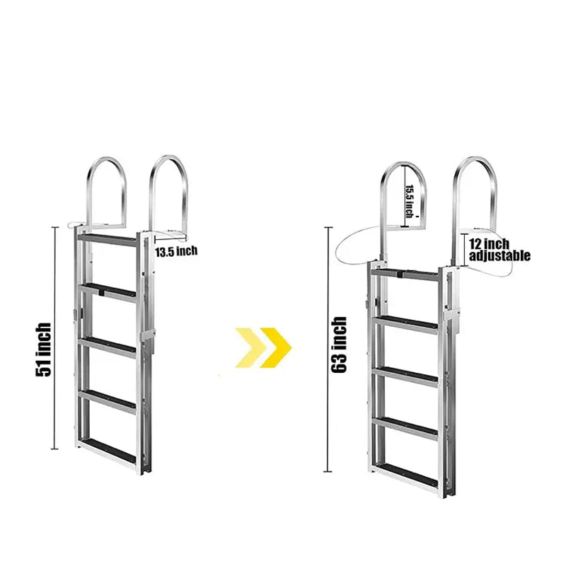 Wholesale 5 Steps Marine Swim Under Platform Above Ground Pool Boat Ladder