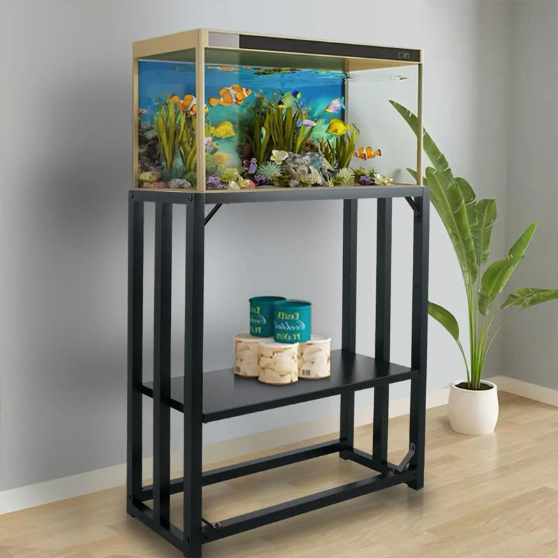 40 Gallon Aquarium Stand - Adjustable Fish Tank Stand, Heavy Duty Metal Reptile Tank Stand For Accessories Storage