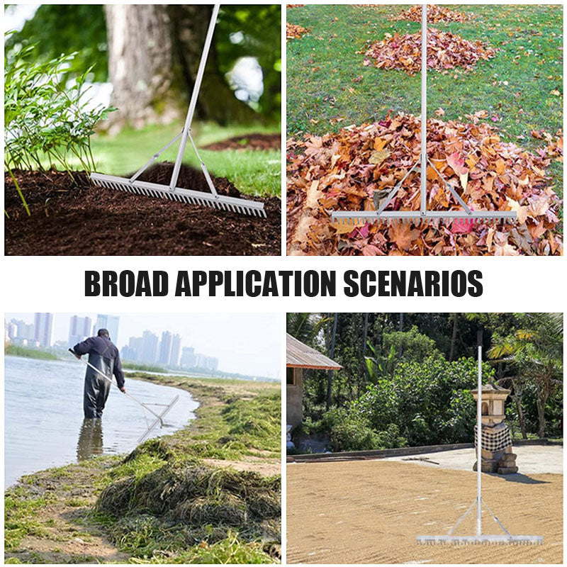 Aluminum Landscape Rake, Leaf Rake, Grass Rake, Soil Rake, Lake Rake, Garden Farm Tools