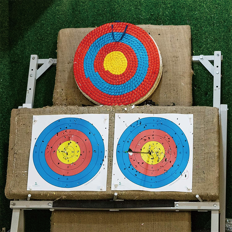 3 Layers Archery Target, 20 inch Traditional Solid Straw Archery Target Hand-Made Arrows Target for Backyard Outdoor Hunting Shooting Practice