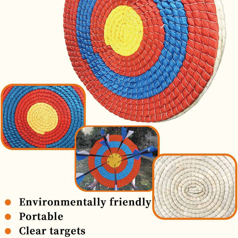 Archery Straw Target, 3 Layers Solid Straw Round Archery Target Shooting Bow for Outdoor Shooting Practice