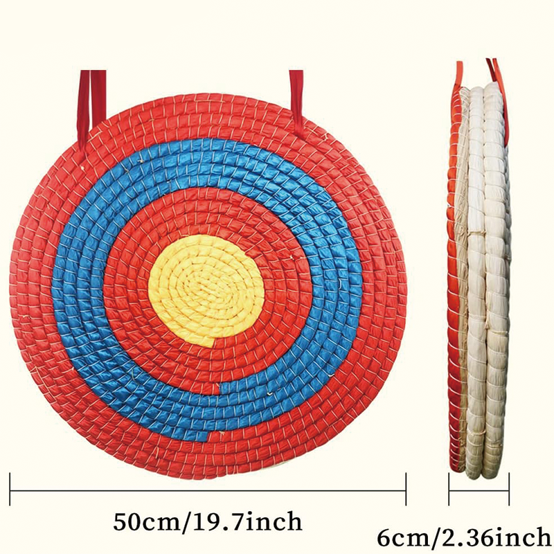 Archery Straw Target, 3 Layers Solid Straw Round Archery Target Shooting Bow for Outdoor Shooting Practice