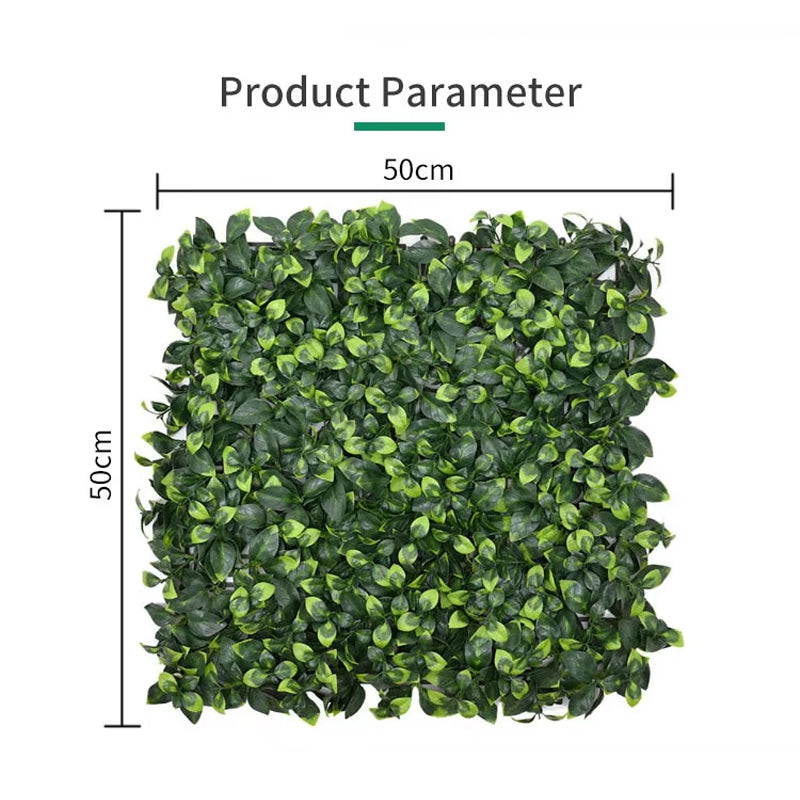 Faux Boxwood Hedge Mat Greenery Leaves Fence Privacy Panels 30 Pcs 50cmx50cmscreen Artificial Grass Wall For Indoor Decoration