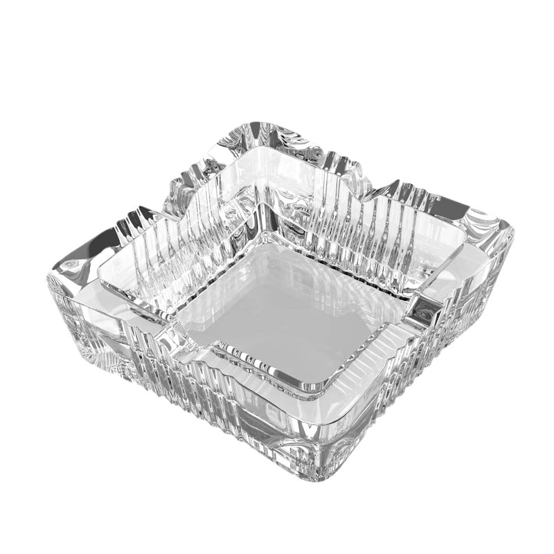 Thick And Transparent Square Glass Ashtray, Creative Crystal Glass Ashtray, Hotel And Household Ashtray