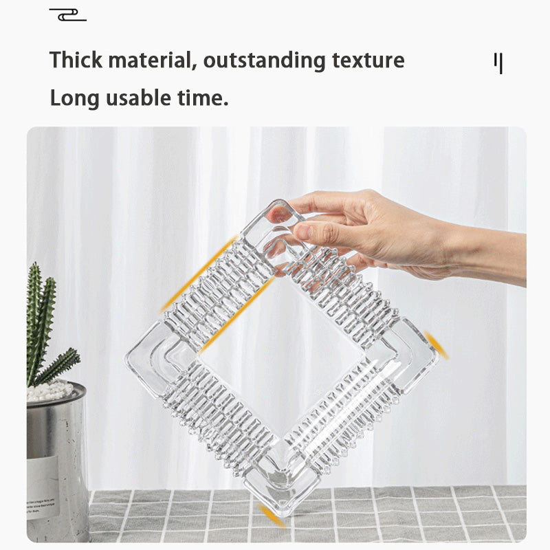 Thick And Transparent Square Glass Ashtray, Creative Crystal Glass Ashtray, Hotel And Household Ashtray