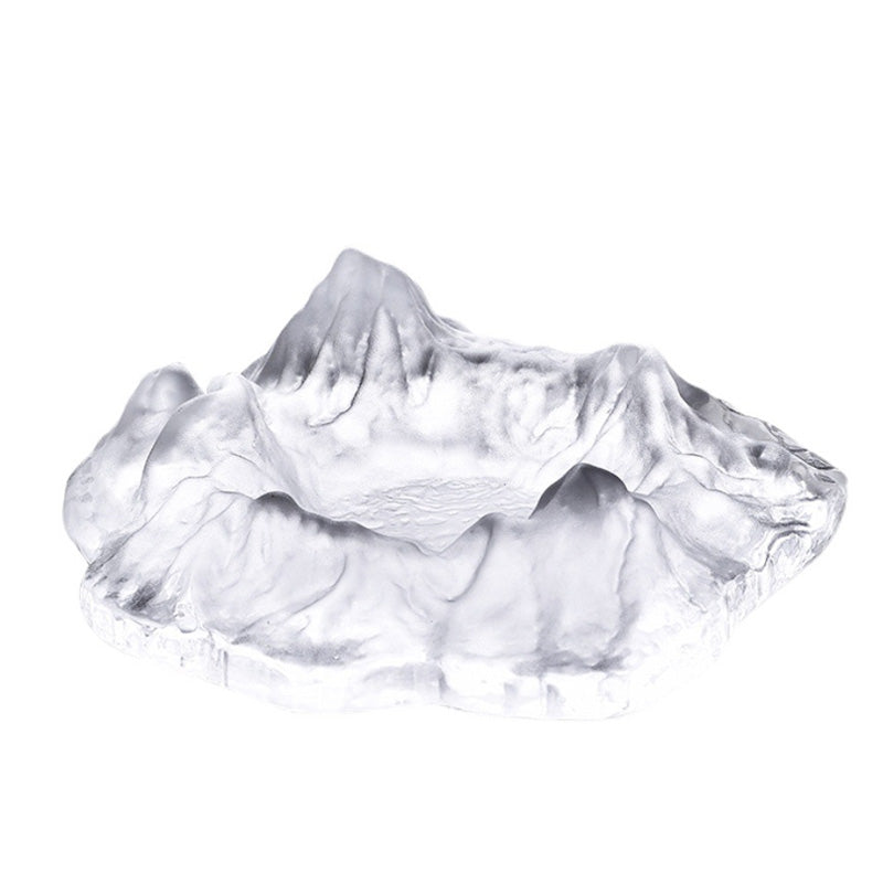 Ashtray, Decorative Glass Ashtray, Creative Light Luxury Personalized Iceberg Ashtray For Home Living Room, Snow Mountain Ornaments