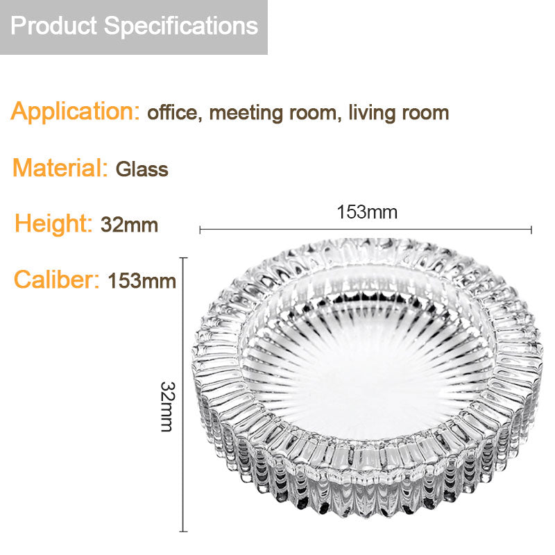 Ashtrays, Alass Ashtrays, Thickened And Transparent Ashtrays, Ashtrays For Domestic And Commercial Offices