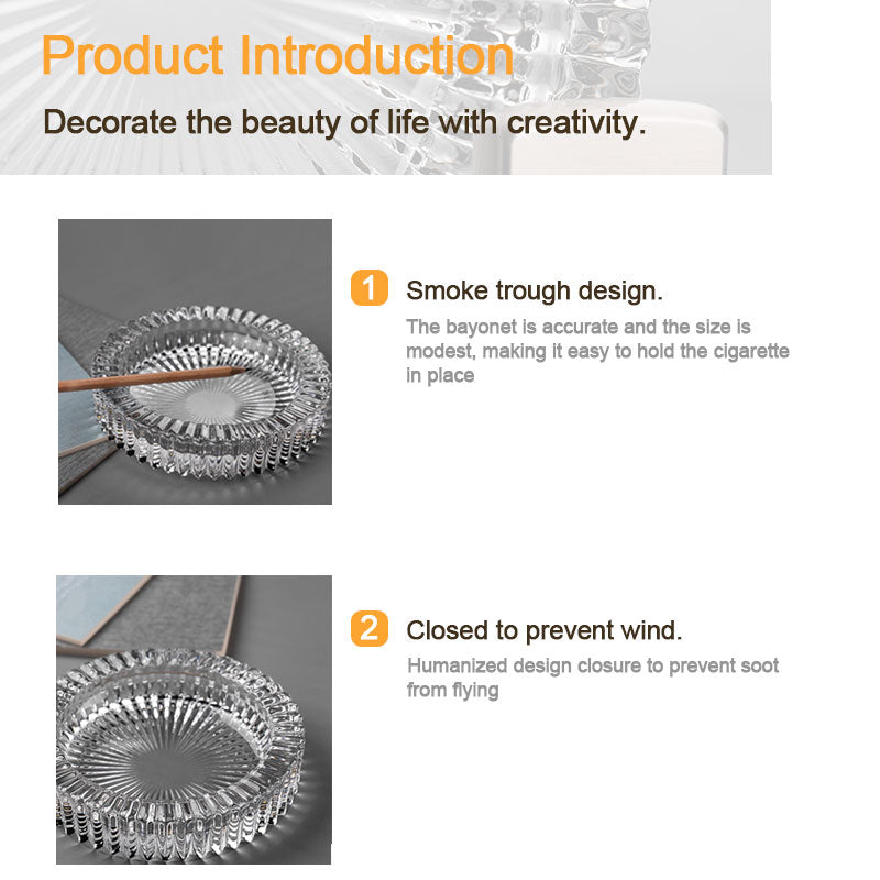 Ashtrays, Alass Ashtrays, Thickened And Transparent Ashtrays, Ashtrays For Domestic And Commercial Offices