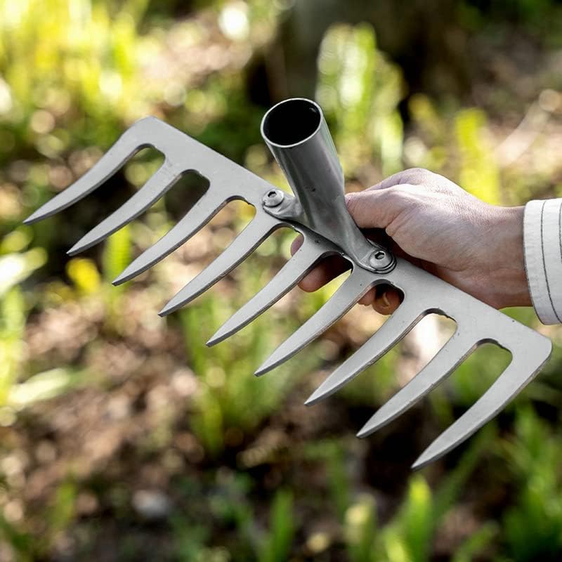 Asphalt Rake 9 Teeth Multifunctional Garden Hand Rake Gardening Tools Mini Hand Cultivator Heavy Duty Carbon Steel Garden Rakes