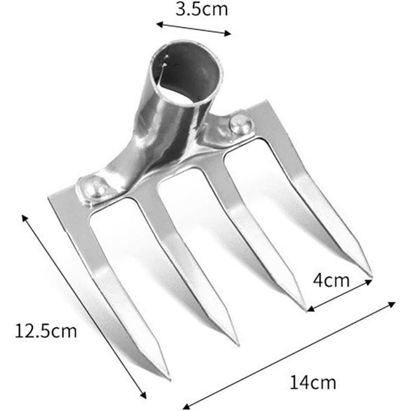 Asphalt Rake 4 Teeth Multifunctional Garden Hand Rake Gardening Tools Mini Hand Cultivator Heavy Duty Carbon Steel Garden Rakes