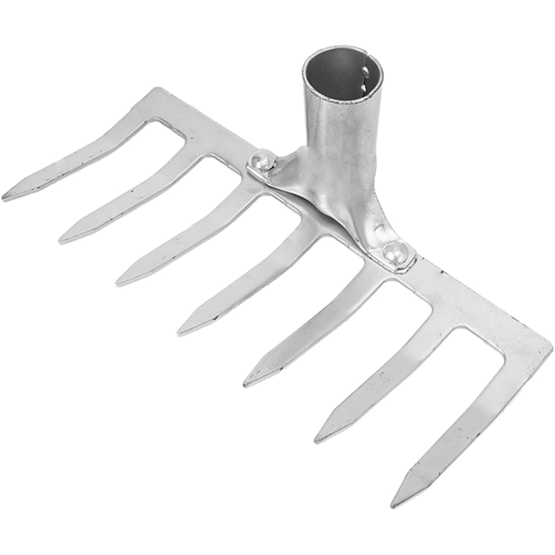 Asphalt Rake 7 Teeth Multifunctional Garden Hand Rake Gardening Tools Mini Hand Cultivator Heavy Duty Carbon Steel Garden Rakes