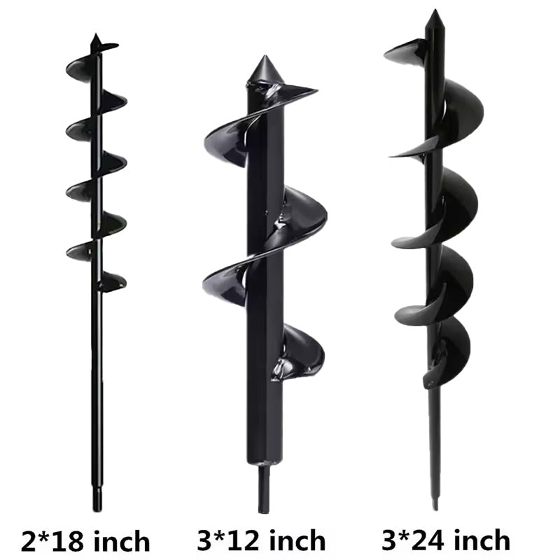 Extended Length Garden Auger Spiral Drill Bit for Planting Bulbs & Flowers Drill Bit Hole Digger for Flower & Bulb Planting